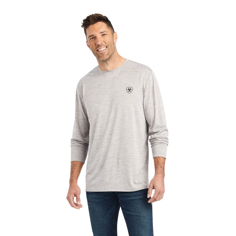 Ariat T-Shirts Herren - Charger Camo Shield Grau ( ZIGOK-0543 )